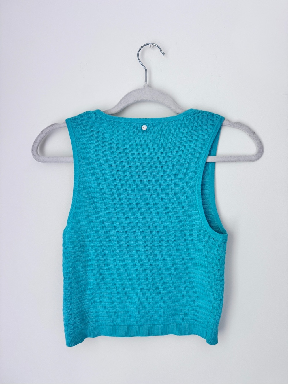 Rusty Bright Turquoise Ribbed Women’s Tank Top - Picture 3 of 3
